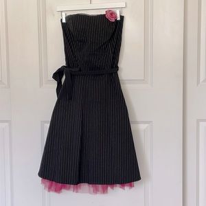 Ruby Rox Pinstripe Rockabilly Tulle Dress 13